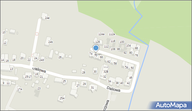 Wrocław, Daliowa, 70, mapa Wrocławia