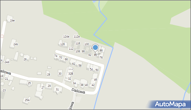 Wrocław, Daliowa, 80, mapa Wrocławia