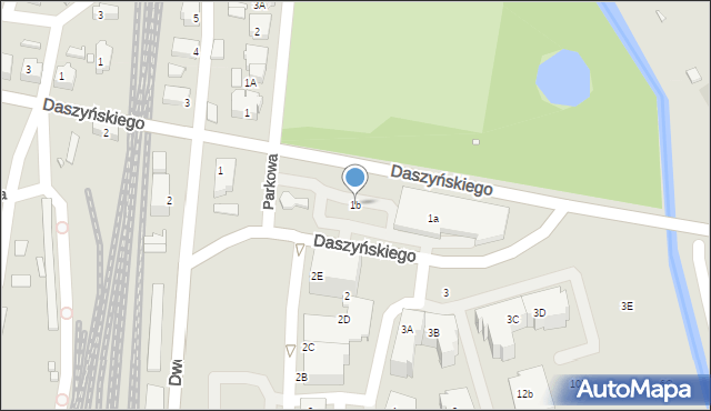 Września, Daszyńskiego, 1b, mapa Wrześni