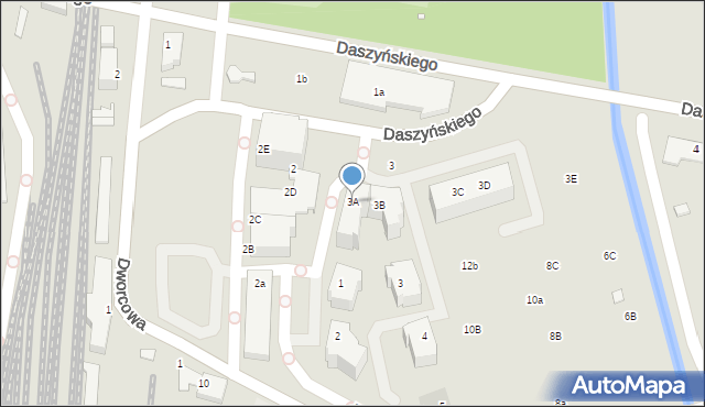 Września, Daszyńskiego, 3A, mapa Wrześni
