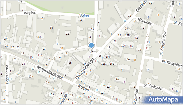 Wschowa, Daszyńskiego, 4C, mapa Wschowa