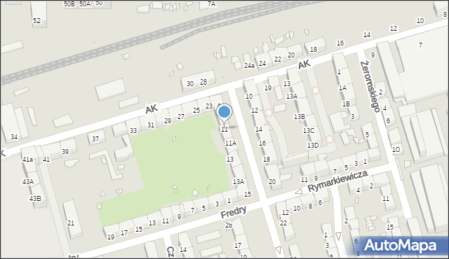 Zabrze, Damrota Konstantego, ks., 11, mapa Zabrza