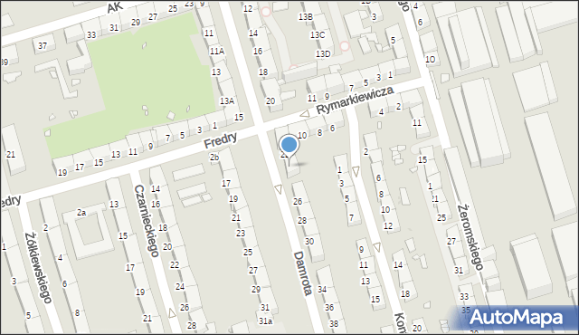 Zabrze, Damrota Konstantego, ks., 24, mapa Zabrza