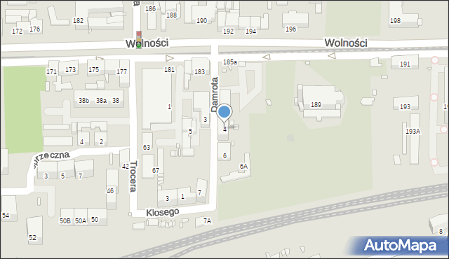 Zabrze, Damrota Konstantego, ks., 4, mapa Zabrza