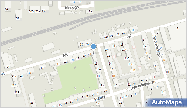 Zabrze, Damrota Konstantego, ks., 9, mapa Zabrza