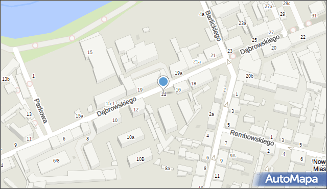 Zgierz, Dąbrowskiego Henryka, gen., 14, mapa Zgierz