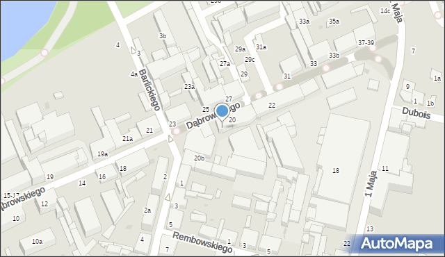 Zgierz, Dąbrowskiego Henryka, gen., 20A, mapa Zgierz