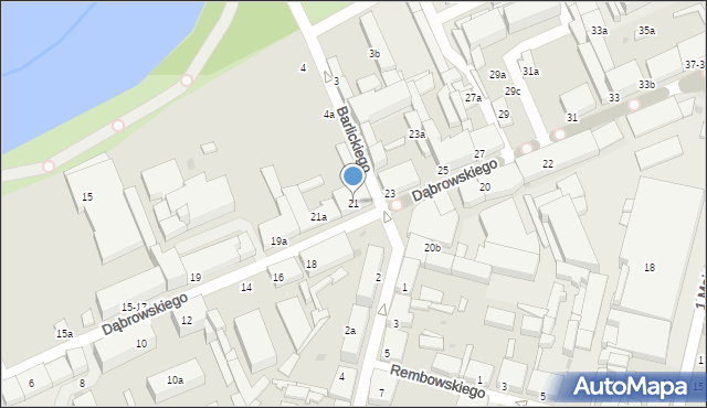 Zgierz, Dąbrowskiego Henryka, gen., 21, mapa Zgierz