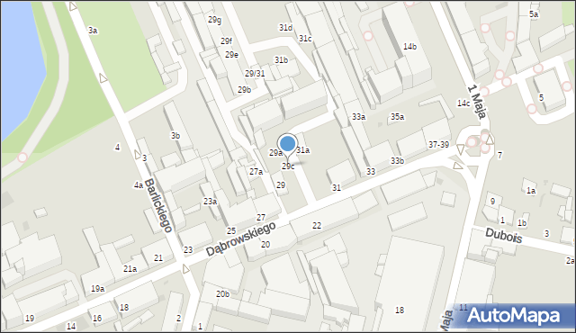 Zgierz, Dąbrowskiego Henryka, gen., 29c, mapa Zgierz