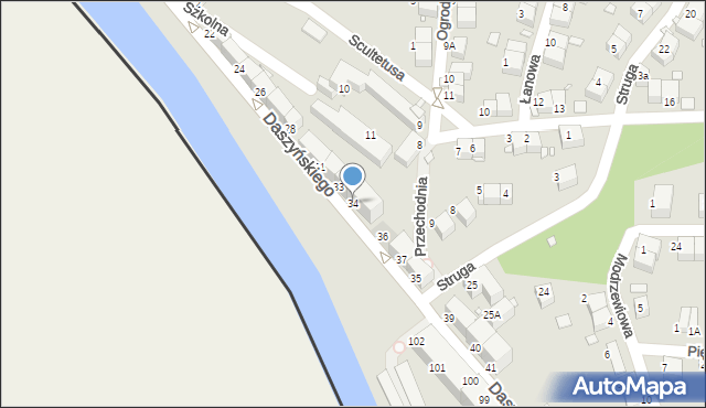 Zgorzelec, Daszyńskiego Ignacego, 34, mapa Zgorzelec