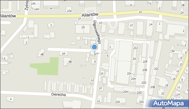 Żnin, Dąbrowskiego, 4, mapa Żnin