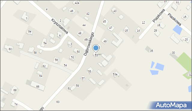 Żółtańce-Kolonia, Dąbrowskiego Józefa, ks., 53, mapa Żółtańce-Kolonia