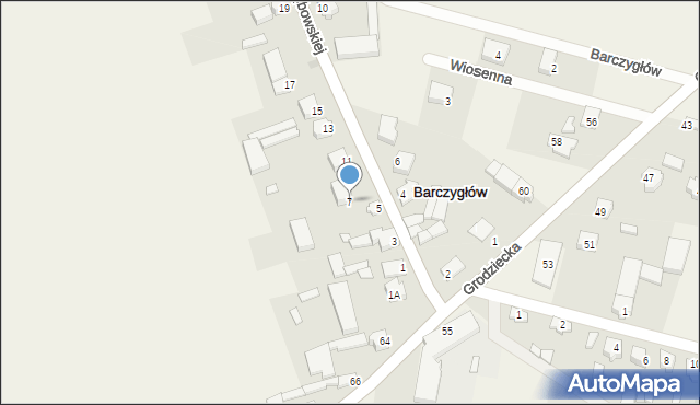 Barczygłów, Dębowskiej Marii, 7, mapa Barczygłów