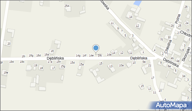 Bobrowniki, Dęblińska, 14d, mapa Bobrowniki