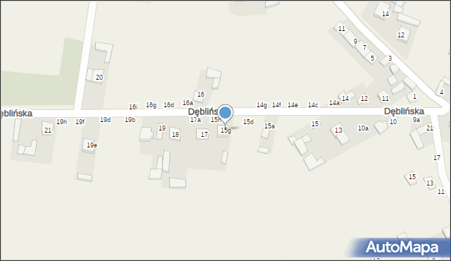 Bobrowniki, Dęblińska, 15g, mapa Bobrowniki