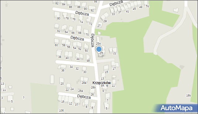 Bochnia, Dębcza, 25C, mapa Bochni