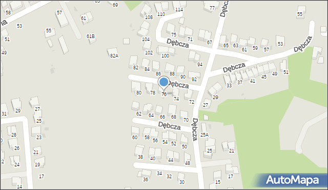 Bochnia, Dębcza, 76, mapa Bochni