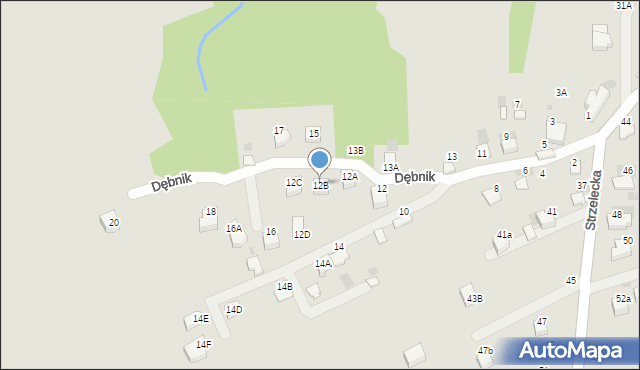 Bochnia, Dębnik, 12B, mapa Bochni