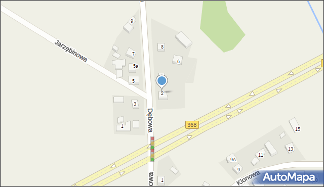 Borowa, Dębowa, 2, mapa Borowa