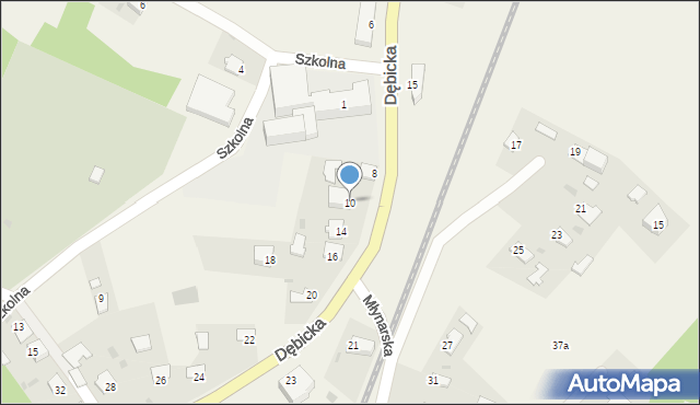 Brzeźnica, Dębicka, 10, mapa Brzeźnica