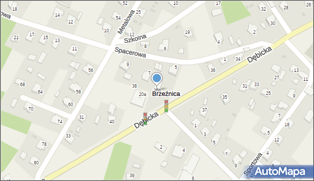 Brzeźnica, Dębicka, 36b, mapa Brzeźnica