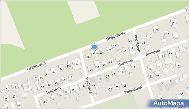 Bydgoszcz, Deszczowa, 31, mapa Bydgoszczy