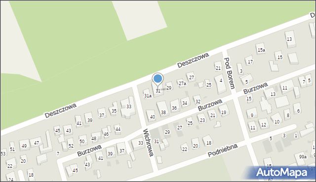 Bydgoszcz, Deszczowa, 31, mapa Bydgoszczy