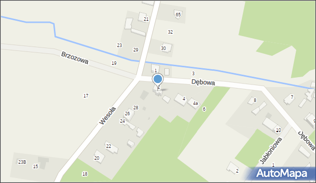 Cerekiew, Dębowa, 2a, mapa Cerekiew