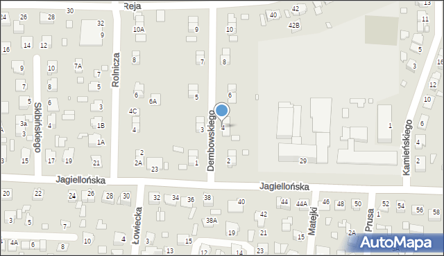 Chełm, Dembowskiego Edwarda, 4, mapa Chełma