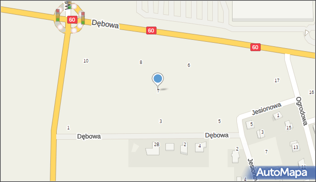 Chrzanówek, Dębowa, 7, mapa Chrzanówek