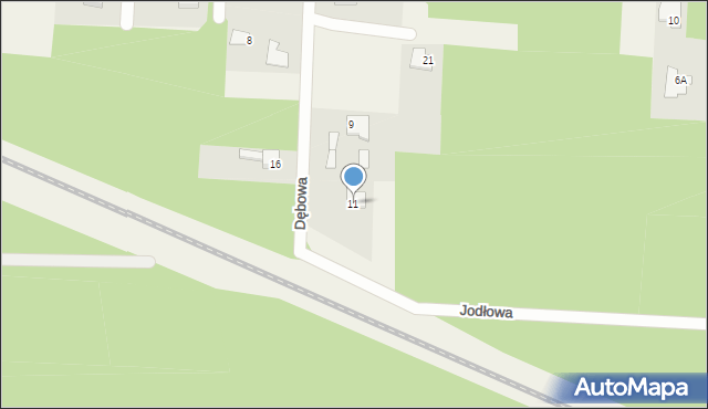 Czosnówka, Dębowa, 11, mapa Czosnówka