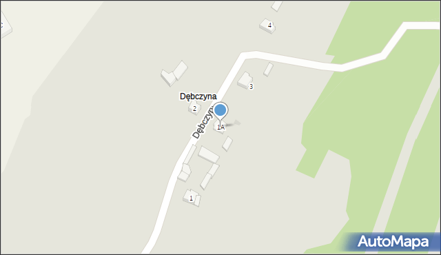 Daleszyce, Dębczyna, 1A, mapa Daleszyce