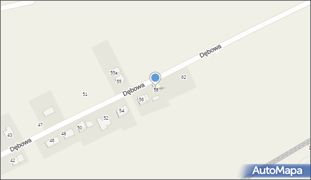 Dankowice, Dębowa, 58, mapa Dankowice