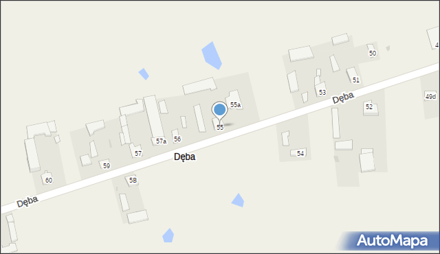 Dęba, Dęba, 55, mapa Dęba