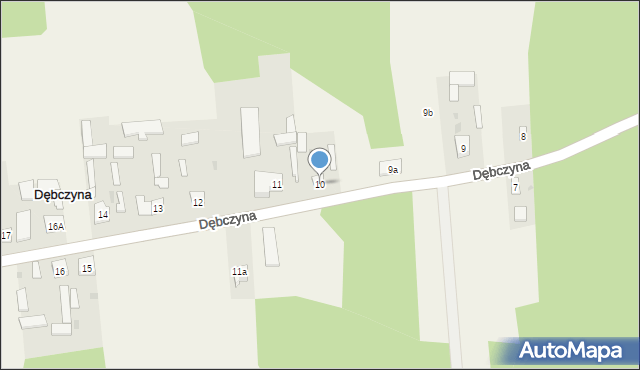 Dębczyna, Dębczyna, 10, mapa Dębczyna