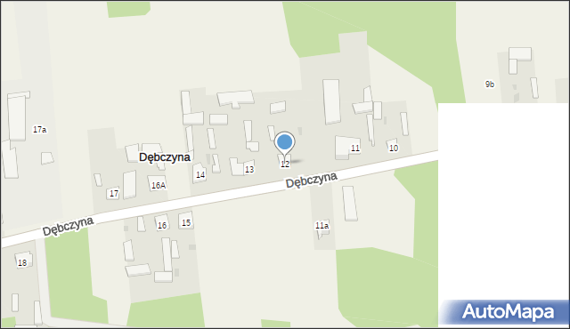 Dębczyna, Dębczyna, 12, mapa Dębczyna