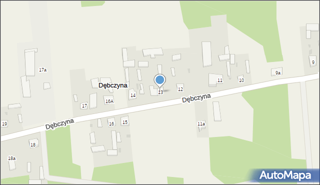 Dębczyna, Dębczyna, 13, mapa Dębczyna