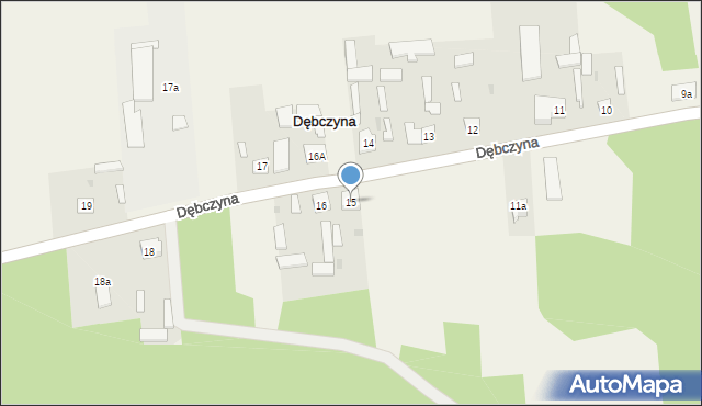 Dębczyna, Dębczyna, 15, mapa Dębczyna