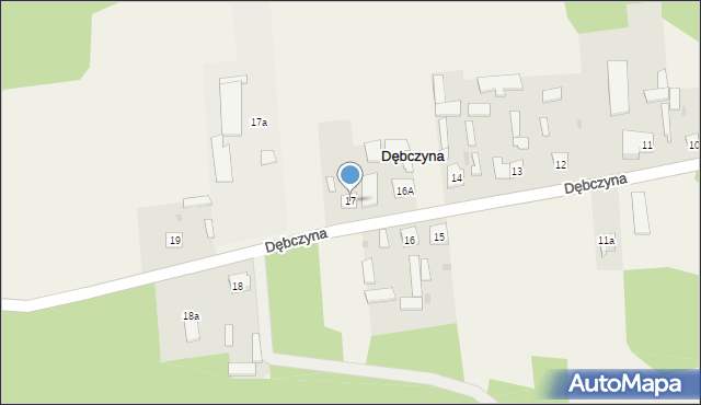 Dębczyna, Dębczyna, 17, mapa Dębczyna