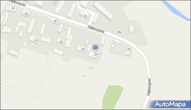 Dębczyno, Dębczyno, 17, mapa Dębczyno