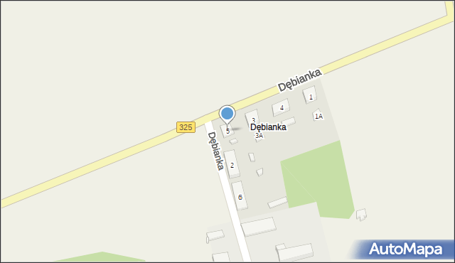 Dębianka, Dębianka, 5, mapa Dębianka