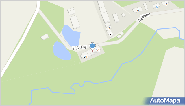 Dębiany, Dębiany, 1/2, mapa Dębiany