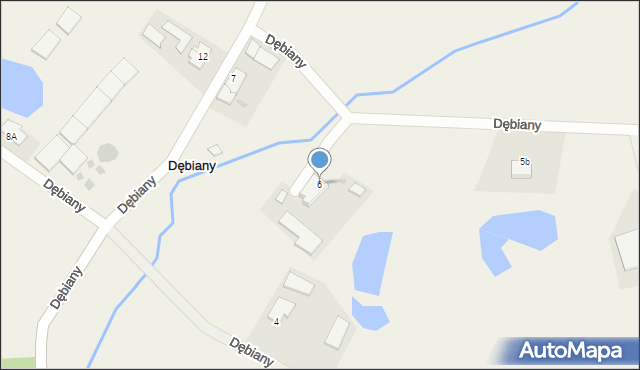 Dębiany, Dębiany, 6, mapa Dębiany