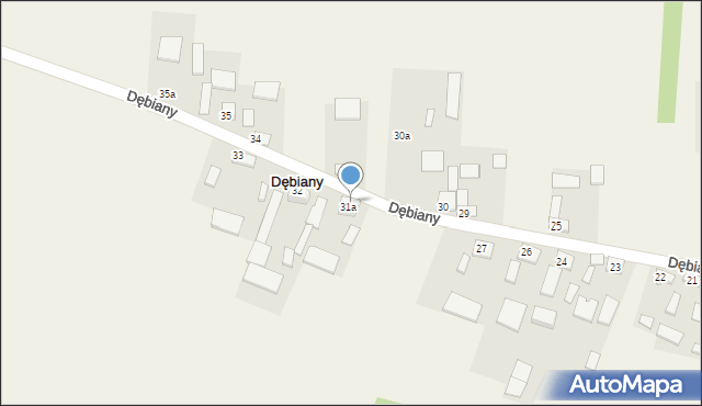 Dębiany, Dębiany, 32a, mapa Dębiany