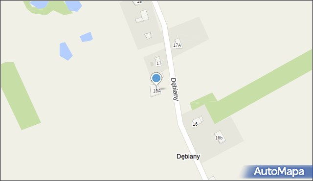 Dębiany, Dębiany, 16A, mapa Dębiany