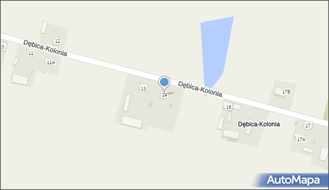 Dębica-Kolonia, Dębica-Kolonia, 14, mapa Dębica-Kolonia