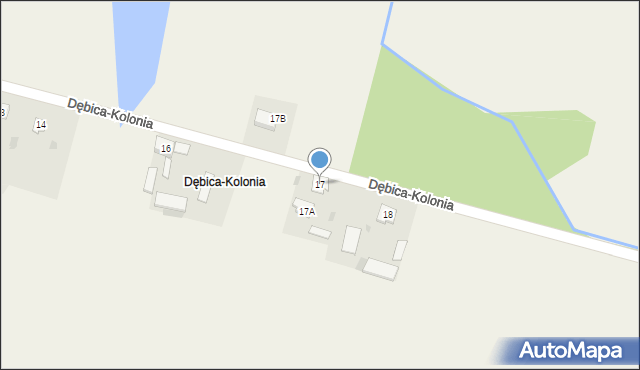 Dębica-Kolonia, Dębica-Kolonia, 17, mapa Dębica-Kolonia