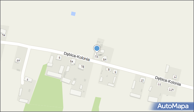 Dębica-Kolonia, Dębica-Kolonia, 7B, mapa Dębica-Kolonia