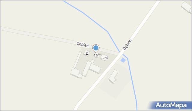 Dębiec, Dębiec, 22a, mapa Dębiec