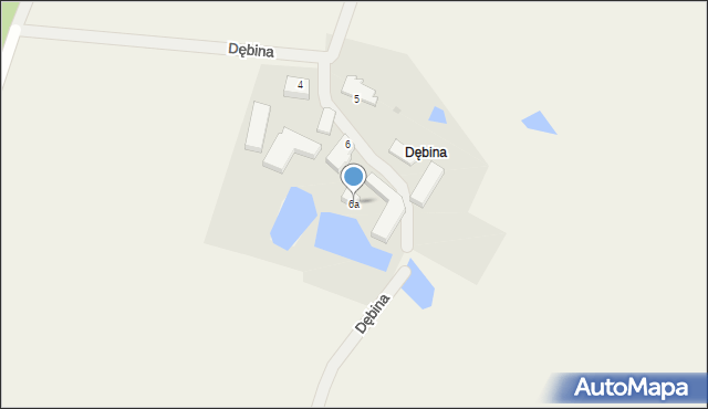 Dębina, Dębina, 6a, mapa Dębina